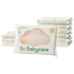 babycare 嬰兒云柔巾兒童超柔軟面巾紙紙巾清潔保濕抽紙便攜小包 40抽*10包