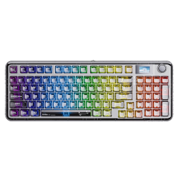 AULA 狼蛛 NB98 94鍵 三模機(jī)械鍵盤 黑透 雪煙軸 RGB