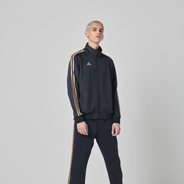 adidas 阿迪達斯 中性運動夾克 TR30J1-BG 黑/金 M