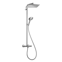 PLUS會員：hansgrohe 漢斯格雅 飛雨系列 26162007 方形恒溫花灑套裝