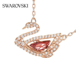 SWAROVSKI 施華洛世奇 Dancing Swan系列 5614123 鏤空天鵝項(xiàng)鏈 紅色