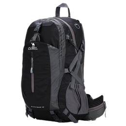 骆驼登山包户外专业背包男女运动双肩包旅游徒步防泼水爬山旅行书包 赠防雨罩，1F01018A，黑色