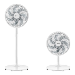 美的（Midea）电风扇家用落地扇7叶柔风台立两用扇卧室摇头低噪安静节能循环通风可调节台地两用大风量电扇 SAF30AC节能款40W