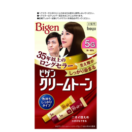 美源染发剂日本原装进口可瑞慕染发膏植物遮盖白发焗油膏深栗色5G