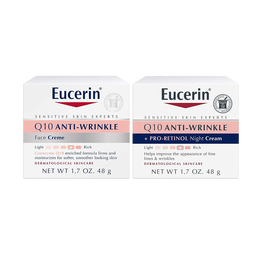 Eucerin优色林 辅酶Q10抗皱保湿清爽不油腻早晚霜节日礼物 48g 早霜+晚霜