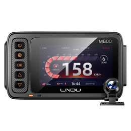 凌度M600摩托车行车记录仪 1080P高清支持前后双录停车监控 GPS+北斗双模ESI防抖防水车机运动相机