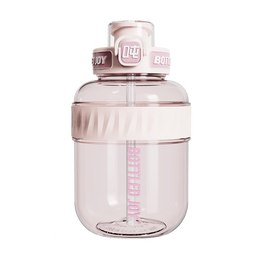 BOTTLED JOY 波特的喬伊 噸噸桶 雙飲塑料水杯 600ml 粉色音浪