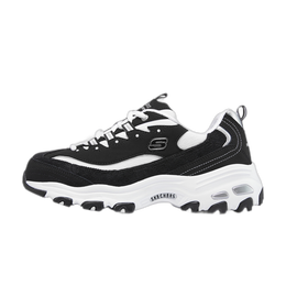 SKECHERS 斯凱奇 D'Lites 女子休閑運動鞋 149906/BKW 黑色/白色 37.5