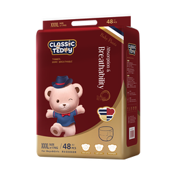 PLUS會(huì)員：Classic Teddy 精典泰迪 金芯呵護(hù)系列 嬰兒拉拉褲 XXXL48片