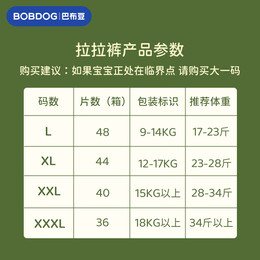 巴布豆（BOBDOG）奇迹奢宠拉拉裤超薄透气尿不湿纸尿裤婴儿试用夜用凤凰草植萃舒敏 拉拉裤 3XL36片【34斤以上】