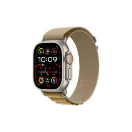 PLUS會(huì)員：Apple 蘋果 Watch Ultra 2 智能手表 GPS+蜂窩款 49mm 原色鈦金屬表殼 小麥色 高山回環(huán)式表帶