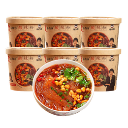 嗨吃家酸辣粉136g*6桶 红薯粉丝方便食品米粉米线速食夜宵零食礼物品盒