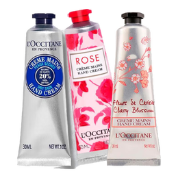 L'OCCITANE 歐舒丹 護手霜套裝禮盒 保濕滋潤留香手膜潤膚防干裂經(jīng)典三香