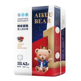爱酷熊（AIKUUBEAR）干爽畅吸半包拉拉裤XXXL84加大码尿不湿超薄瞬吸（16-18kg）