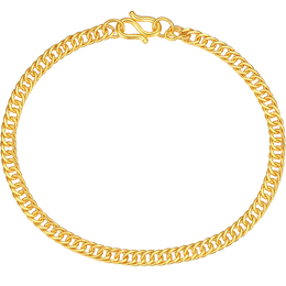 CHJ JEWELLERY 潮宏基 SCG30003377 經(jīng)典復(fù)古足金手鏈 16cm 11.8g