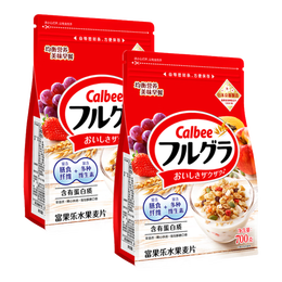 卡乐比即食水果燕麦片 原味600克*2袋 日本进口食品 方便代餐 早餐零食