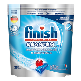 PLUS會員：finish 亮碟 洗碗機(jī)專用量子極凈洗碗凝珠 25顆*2袋