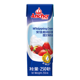 安佳(Anchor)新西兰进口 动物奶酪淡奶油稀奶油250ml 冷藏烘焙奶茶DIY