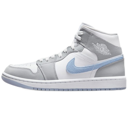 NIKE 耐克 AIR JORDAN 正代系列 Air Jordan 1 Mid 女子籃球鞋 BQ6472-105 白藍 37.5
