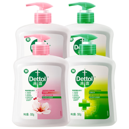PLUS會(huì)員：Dettol 滴露 健康抑菌洗手液（滋潤450g*2+松木450g*2）