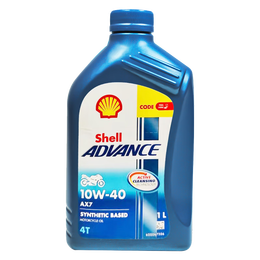 壳牌（Shell）爱德王子 AX7 10W-40 四冲程摩托车机油 1L 新加坡原装进口