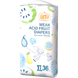 宜婴 弱酸水果纸尿裤XL36片敏感肌适用超薄透气柔软尿不湿