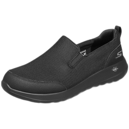 斯凯奇（Skechers）父亲节礼物|男一脚蹬健步鞋舒适百搭爸爸鞋厚底运动休闲老人鞋 全黑色/BBK 41