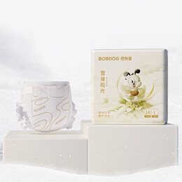 巴布豆（BOBDOG）雪域极光拉拉裤超薄透气尿不湿纸尿裤试用夜用极地珍萃奢护新生 拉拉裤 XXL20片【28-34斤】
