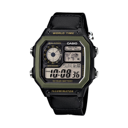 卡西欧（CASIO）复古小方块学生休闲腕表 多功能户外防水手表AE-1200WHB-1BVDF