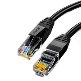 山泽（SAMZHE）六类网线 CAT6类千兆网络连接线工程家用电脑笔记本路由器宽带监控电脑网络8芯双绞成品跳线 六类千兆【黑色圆线】 2米