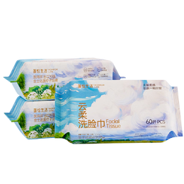 POMPOM LIFE 蓬松生活 洗臉巾棉柔巾干濕兩用洗面巾母嬰綿柔巾 干濕兩用一次性潔面巾 云柔洗臉巾60抽*3包