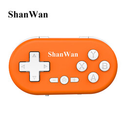 SHANWAN 迷你小手柄小巧輕薄隨身攜帶藍(lán)牙無線安卓手機(jī)電腦 活力橙（手機(jī)電腦版）