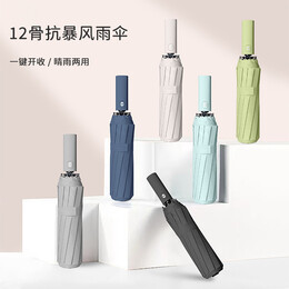 iChoice 12骨三折晴雨傘 梧桐米