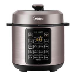 美的（Midea）电压力锅电高压锅压力锅电饭煲3-4-6人0涂层系列304不锈钢内胆家用双加深内胆5L大面板少盐高压 加深内胆 |适合2-10人使用 | 5L