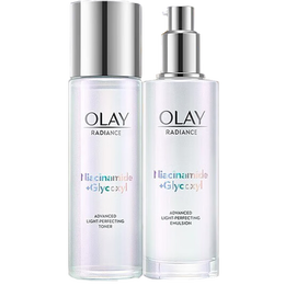 玉兰油（OLAY）小白瓶护肤品套装美白水乳礼盒烟酰胺淡斑补水保湿化妆品生日礼物 美白水+美白乳