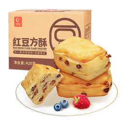 YOUCHEN 友臣 起酥面包 紅豆方酥 420g