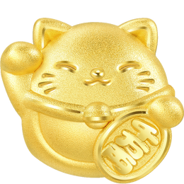 Chow Sang Sang 周生生 Charme系列 招財貓足金轉(zhuǎn)運(yùn)珠 92307C