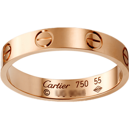 Cartier 卡地亞 love系列 B4085200 中性螺釘紋18K玫瑰金戒指 53mm