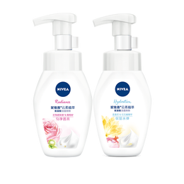 妮维雅（NIVEA）云柔植萃氨基酸洁面泡泡学生洗面奶面部洁面乳慕斯护肤品不紧绷 保湿180ml+透亮180ml
