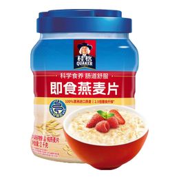 桂格【专享】罐装即食/快煮燕麦片1000g经典原味麦片冲饮代餐 罐装即食燕麦片 1000g*2罐
