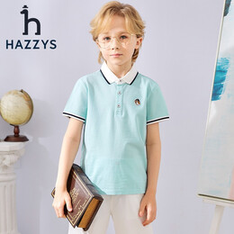 HAZZYS 哈吉斯 童裝男童夏短袖