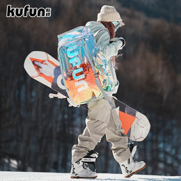 kufun 酷峰 滑雪包背包單板雪板雙肩包登機(jī)雪具雪鞋收納裝備大容量板包 炫彩