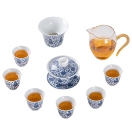 GOLD AND JADES 金鑲玉 青花初夏 茶具套裝 9件套