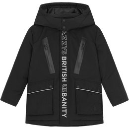 哈吉斯（HAZZYS）品牌童装男童羽绒服冬新品中长款防风拼接反光三防保暖羽绒服厚 钻石黑 130