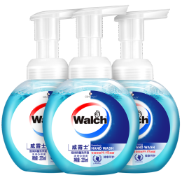Walch 威露士 泡沫洗手液225ml*3瓶 泡沫豐富抑菌99.999%