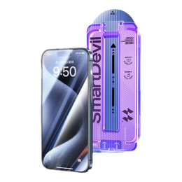 闪魔适用于iphone15系列钢化膜 苹果手机保护膜高清防爆强抗指纹灵敏全覆盖无尘仓秒贴一体防尘膜 15Pro【高清防尘膜*2片装|听筒防尘】