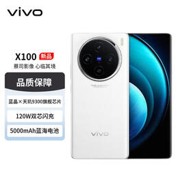 vivo X100 12GB+256GB 白月光 蓝晶×天玑9300 5000mAh蓝海电池 蔡司超级长焦  5G手机【赠话费券】