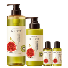 Hair Recipe 發(fā)之食譜 髮の食譜發(fā)之食譜無花果控油蓬松洗發(fā)水530ml+護發(fā)素280g送50ml*2去油清爽