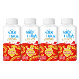 蒙牛冠益乳生牛乳发酵活性益生菌低温酸奶燕麦草莓味250g*4