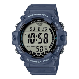 卡西欧（CASIO）复古小方块多功能户外防水男士手表AE-1500WH-2AVDF 深蓝色